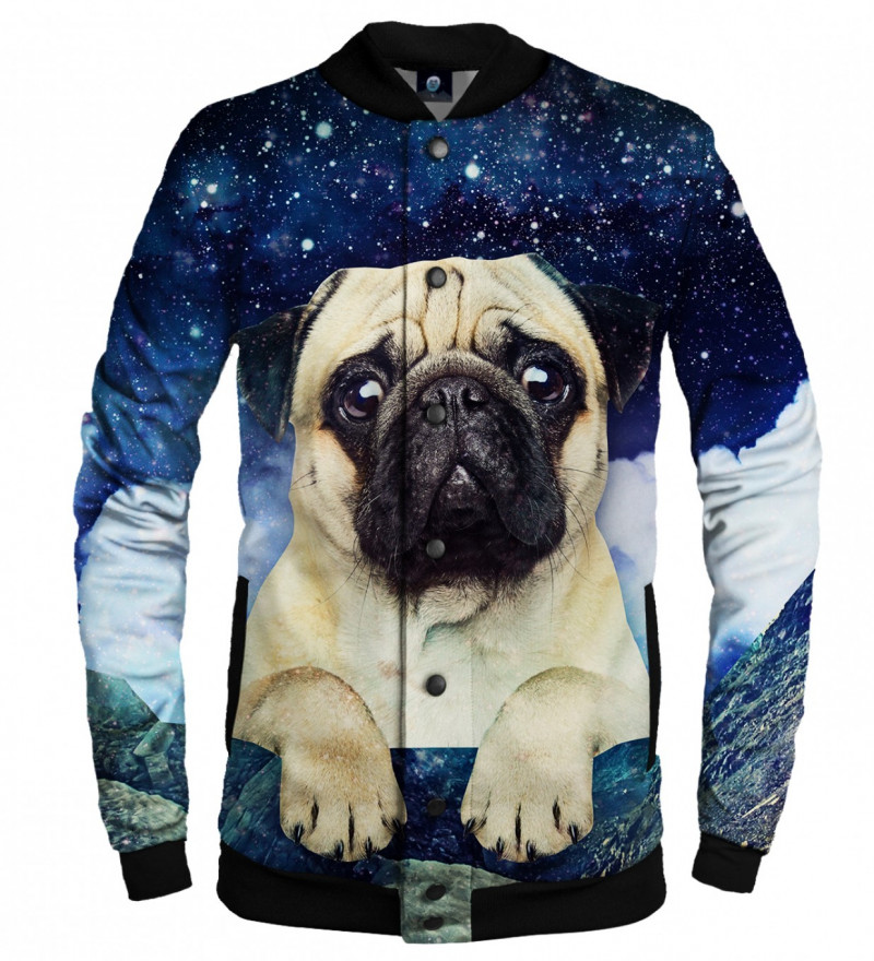 baseball jacket with cute dog and stars