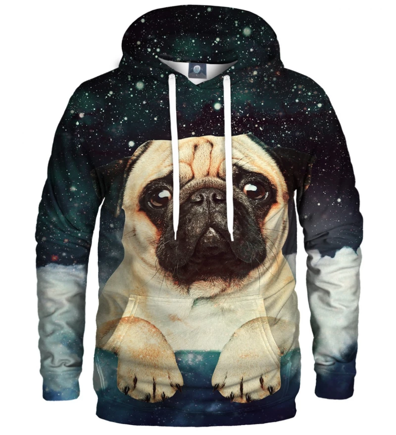 hoodie with cute dog and stars motive