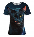 Black cat women t-shirt