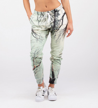 women sweatpants with branches motive