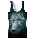 black tank top with wolf motive