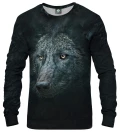 black sweatshirt with wolf motive