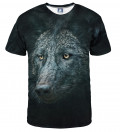 black tshirt with wolf motive