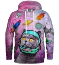 pink hoodie with space cat motive