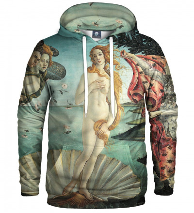 hoodie with "birth of venus" motive