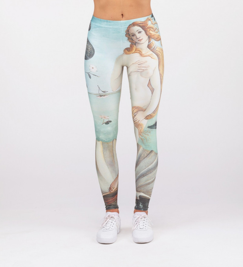 legginsy z motywem z obrazu "narodziny venus"