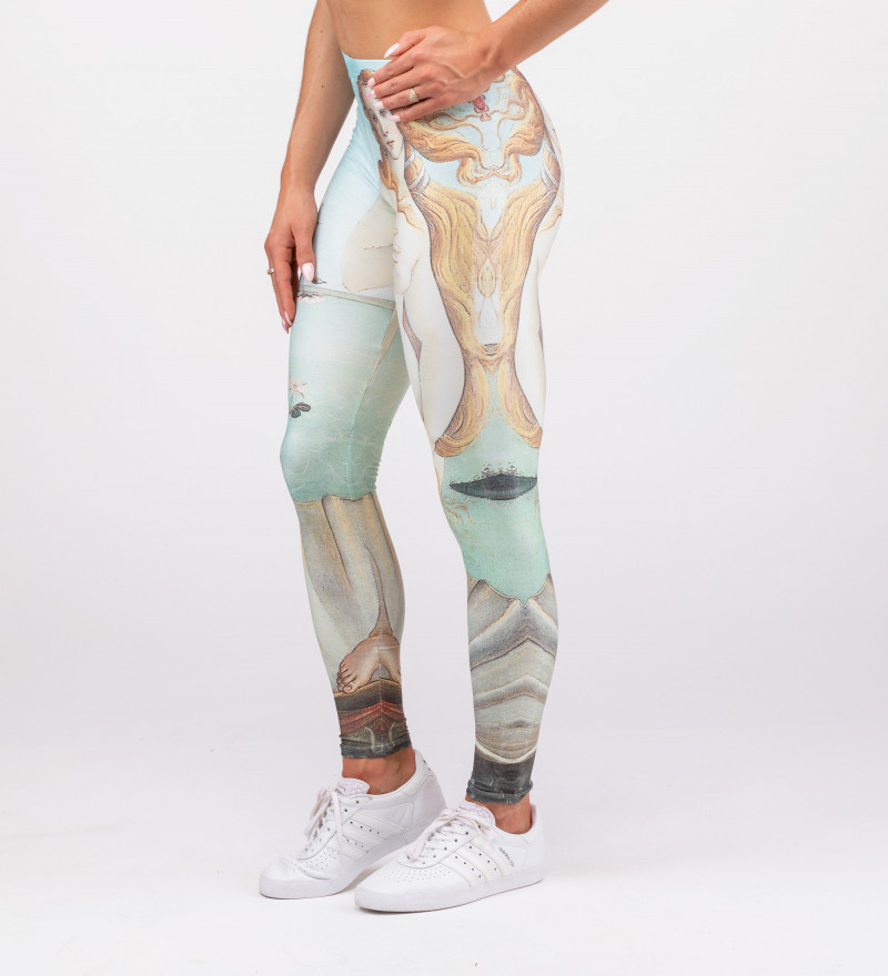 legginsy z motywem z obrazu "narodziny venus"