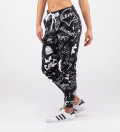 black sweatpants with doodle motive