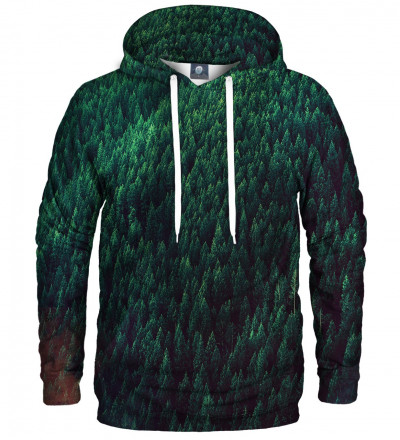 bluza z kapturem z motywem lasu