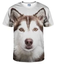 koszulka z motywem psa husky