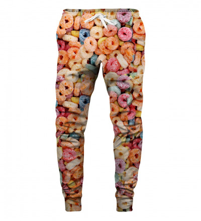 sweatpants with cereal motive