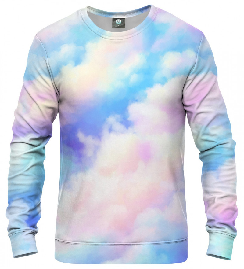 sweaters with colorful clouds motive