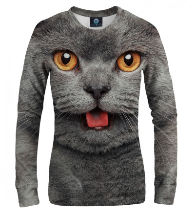 women sweatshirt with cat motive