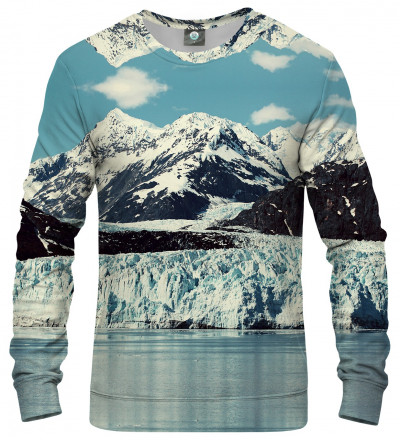 sweatshirt with snowy mountains motive
