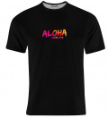 black tshirt with aloha from deer inscription