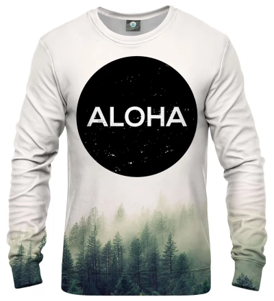 sweatshirt with aloha inscription