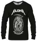 black sweatshirt with aloha inscription