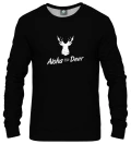 czarna bluza z napisem aloha from deer