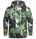 hoodie with green leaves motive