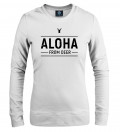 white women sweatshirt with aloha from deer inscription