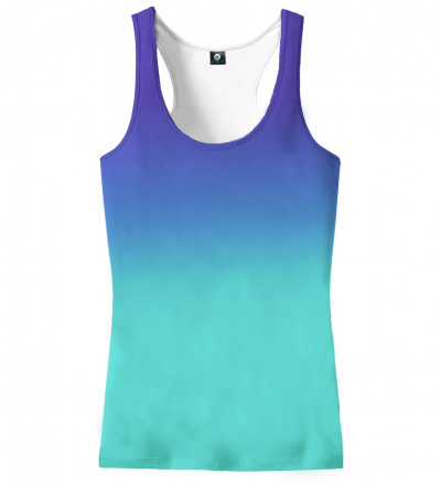 top z efektem niebieskiego ombre