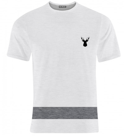 white tshirt with deer logo