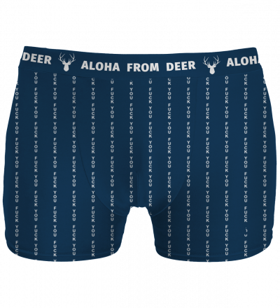 navy underwear with fk you inscription