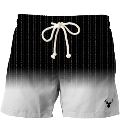 black and white shorts with fk you inscription