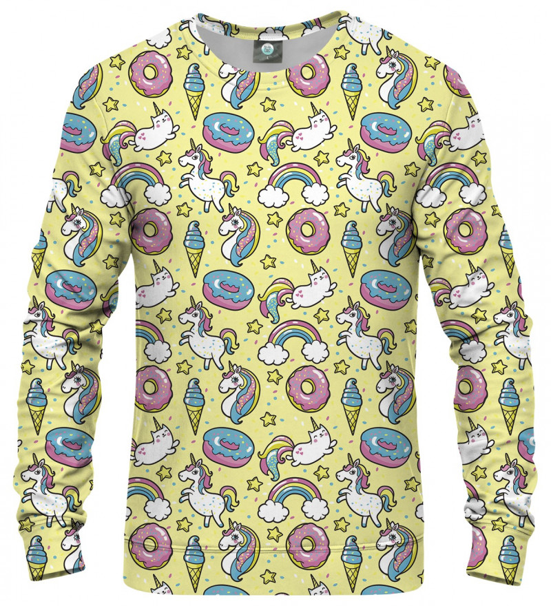 cute sweatshirt with unicorns motive