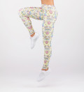 yellow leggings with unicorns motive