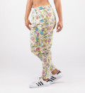 yellow sweatpants with unicorns motive