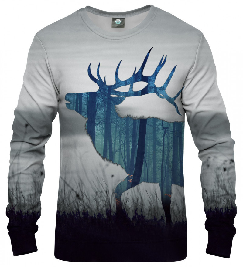 sweatshirt with deer motive