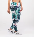 sweatpants with monstera leaves motive
