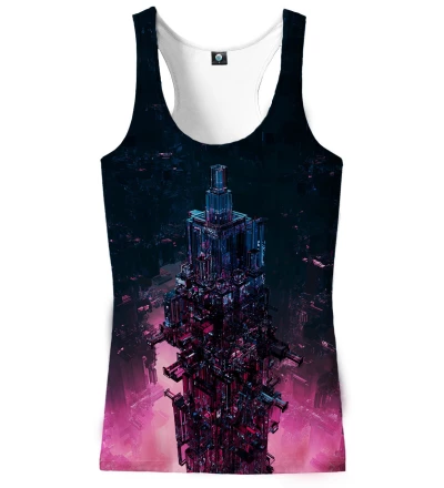 tank top with glass tower motive