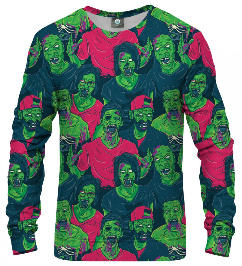 sweatshirt with green zombie motive