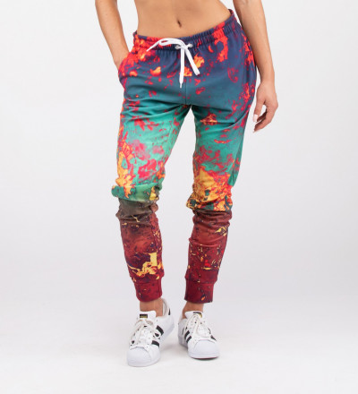 sweatpants with rust motive