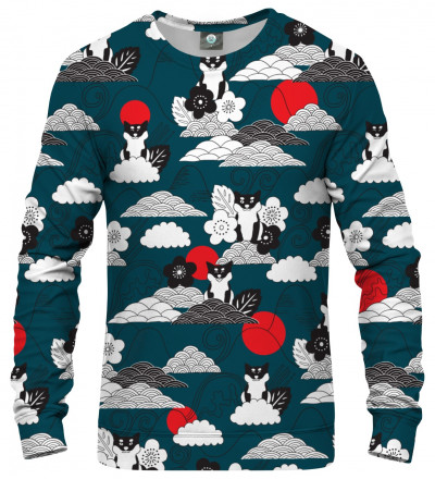 sweatshirt with shiba inu motive