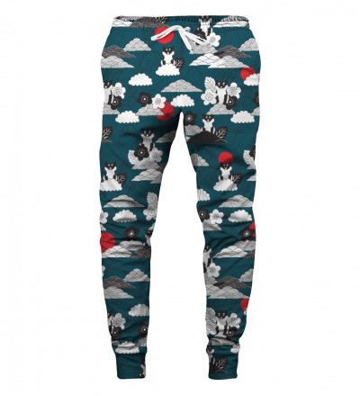 sweatpants with shiba inu motive