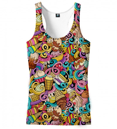 tank top with ice cream motive