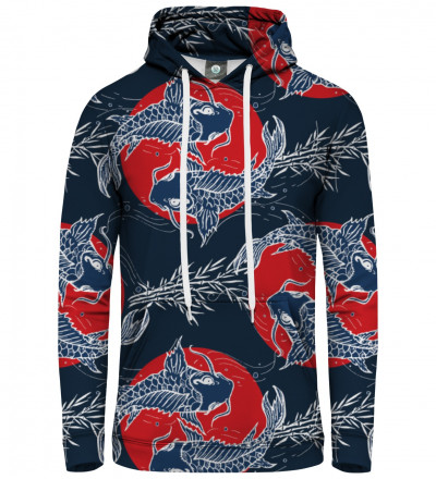 hoodie with japan fish motive