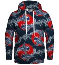 hoodie with fish motive
