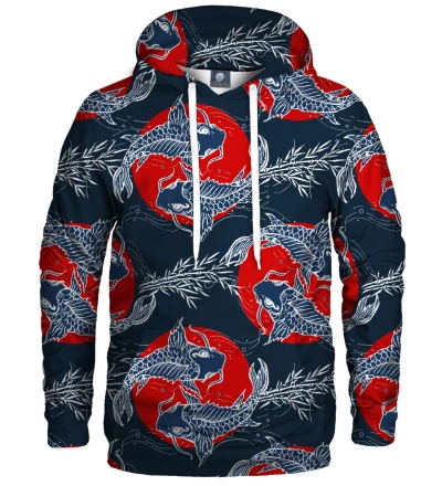 hoodie with fish motive