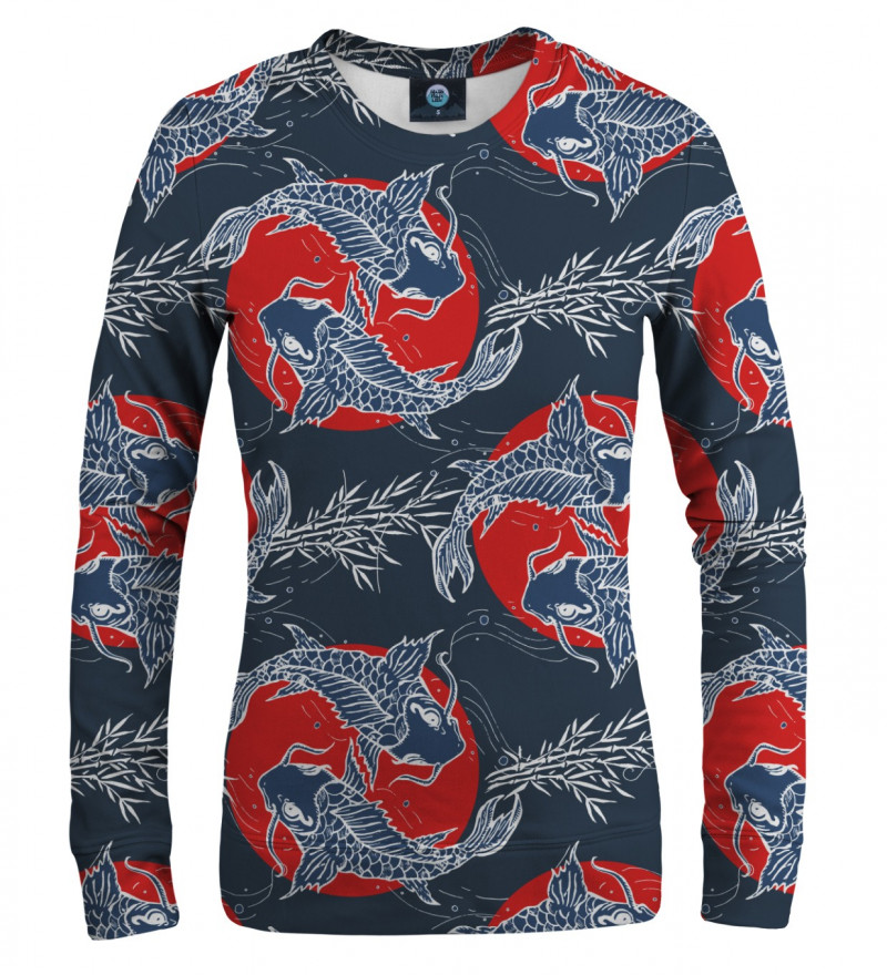 sweatshirt with fish motive