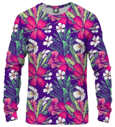 sweatshirt with flowers motive