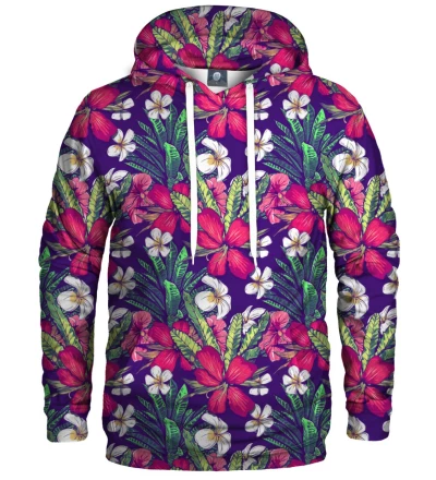 hoodie with flowers motive
