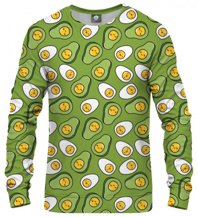 bluza z motywem jajek i awokado