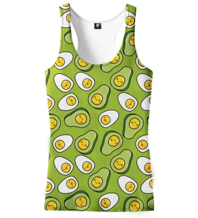 tank top with eggs and avocado motive