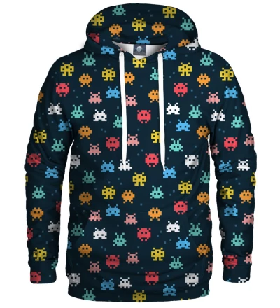 hoodie with space invaders motive