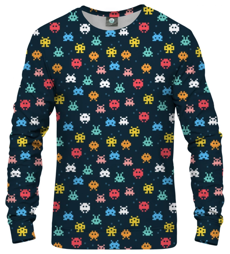 sweatshirt with space invaders motive