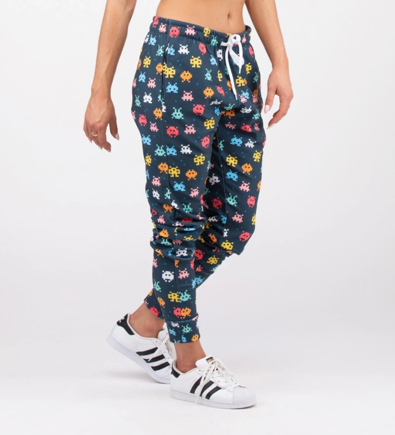 sweatpants with space invaders motive
